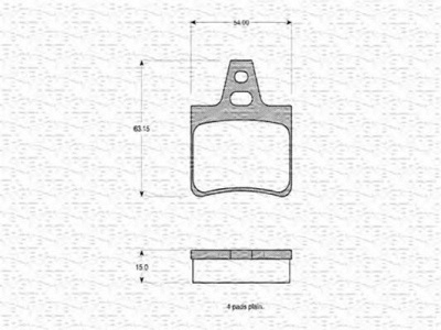 MAGNETI MARELLI 363702160329 -  Комплект тормозных колодок, дисковый тормоз